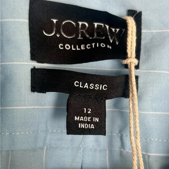 J.Crew Collection Light Blue Striped Shirt - Picture 4 of 5